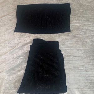 Forever 21 two piece tube top and pants outfit